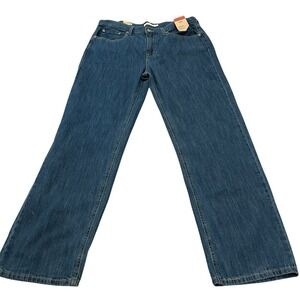 Levi's Women's Low Pro Straight Leg Zip Fly‎ Blue Jeans NWT 34x30 Soft Denim